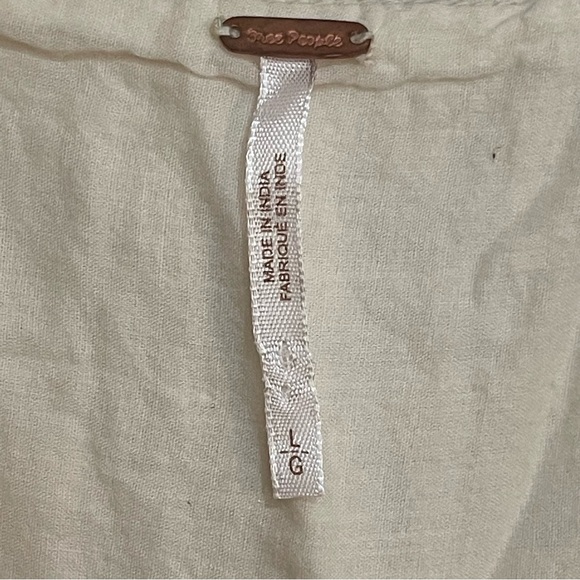 FREE PEOPLE Love Of My Life Cotton Gauze Midi Dress Ivory Large - Picture 9 of 10